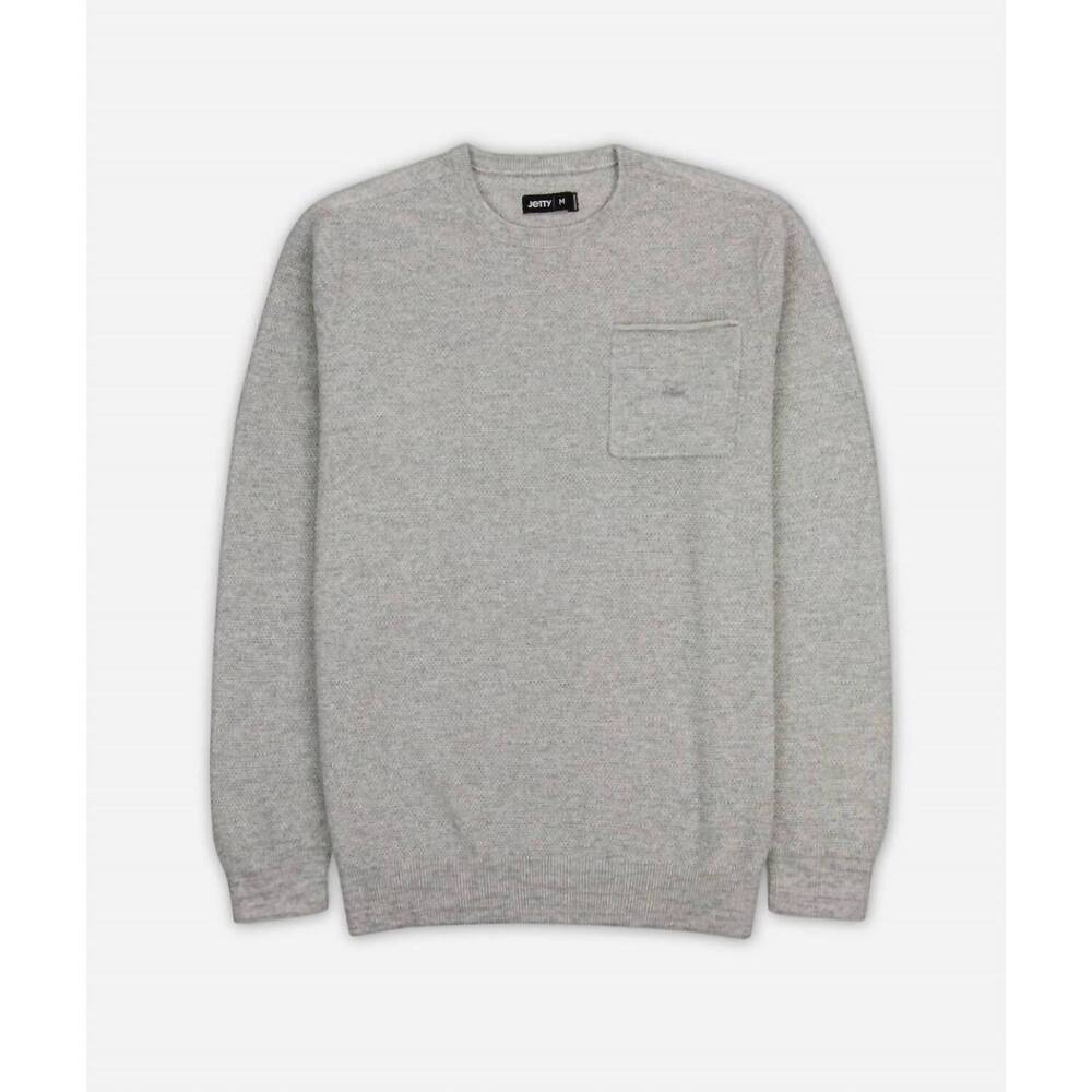 NEW JETTY men's brine sweater in heather grey